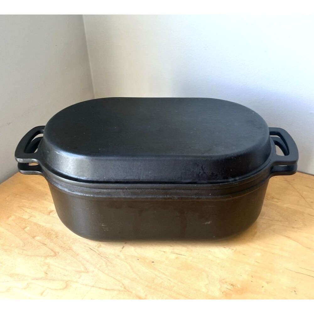 Vtg Lauffer Cast Iron and Enamel Dutch Oven Robert Welch Design Casserole Dish